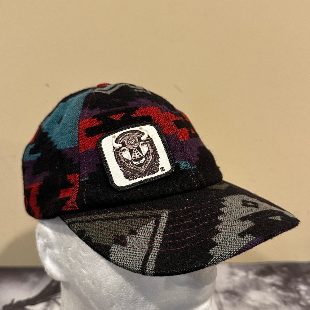 Smith Woolrich Kids Wool Southwestern Geometric Buffalo Patch hat